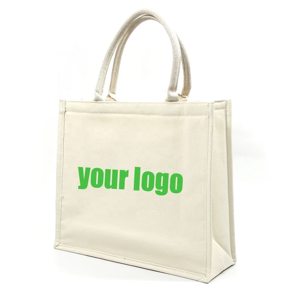 

Fashion beach shoulder bag Custom New Fashion top quality thick cotton canvas pure white coated canvas tote bag