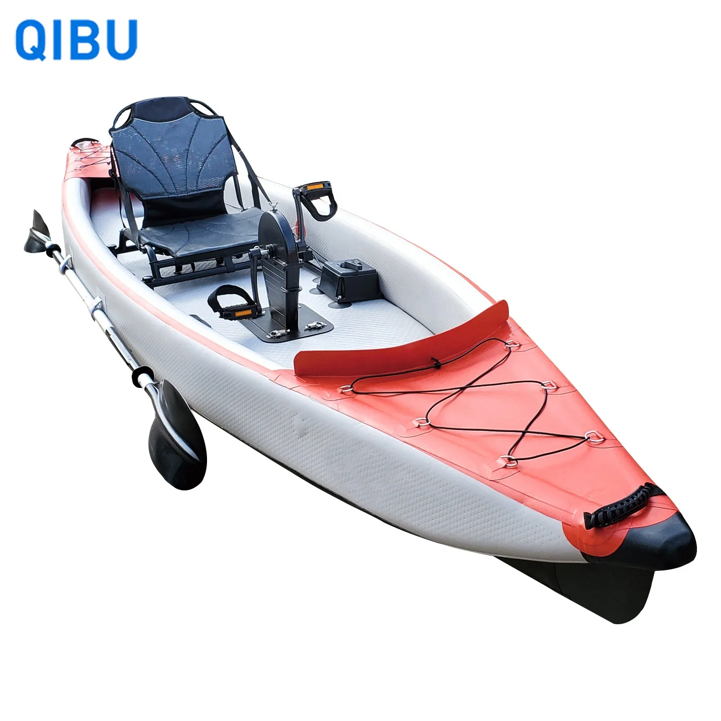 

QIBU PHT-06 Wholesale OEM/ODM Inflatable Foot Pedal Fishing Kayak 1000D Drop Stitch PVC 2 Years Customized Techsurf,qibu 1pc