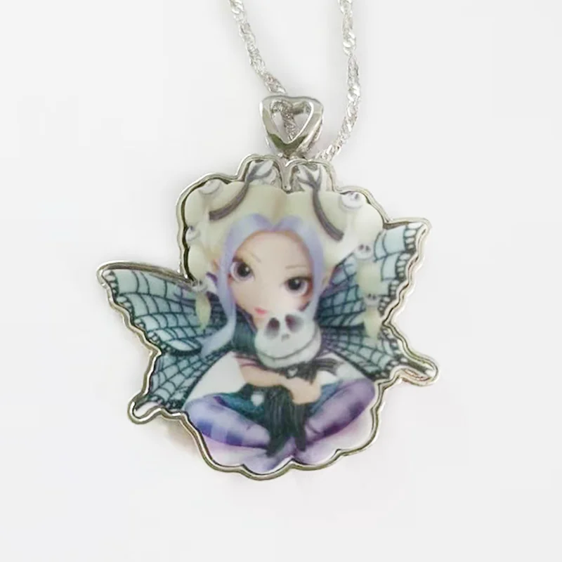 

European and American Horror Cute Halloween Skull Gothic Loli Girl Pendant Necklace