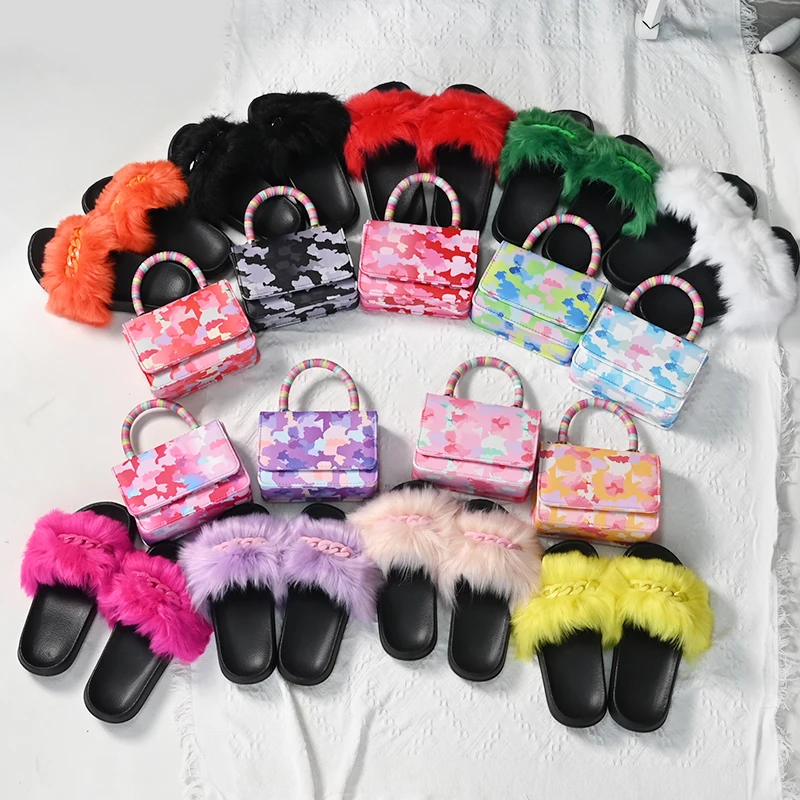 

Hot selling Lady Handbags for Women Hand Bags Handbag Luxury Handbags For Women Two Piece Purse and Slides Set, 4 color