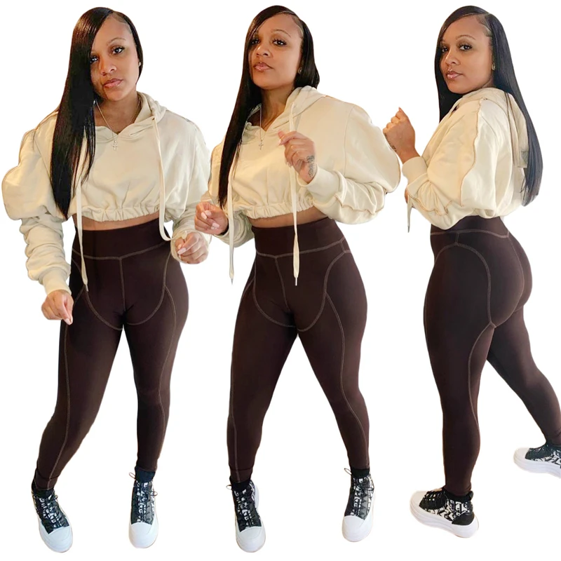 

Wholesale Sweatsuit Women Sets Two Piece Hoodie and Jogger Tracksuit Crop Top Hoodies Set Sweatshirt And Sweatpants Set 2 Piece, As picture