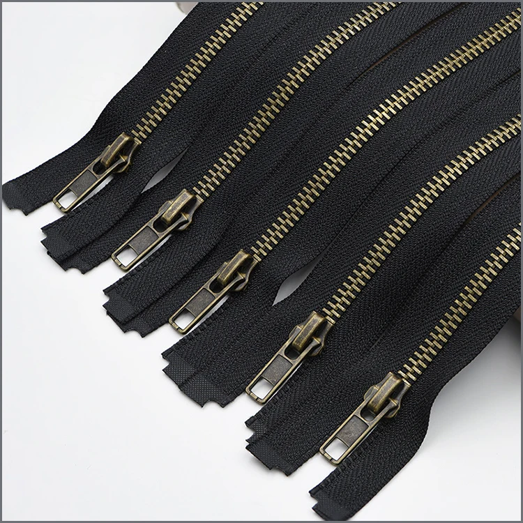 

#5 Metal Zipper Finished Zipper Metal Zip Closed End and Open End Two Ways