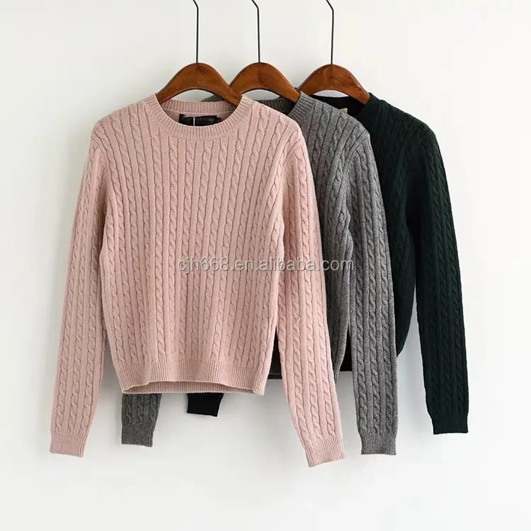 

Basic Women's Clothing Casual Long Sleeve Sweaters Autumn Winter Knit Clothes