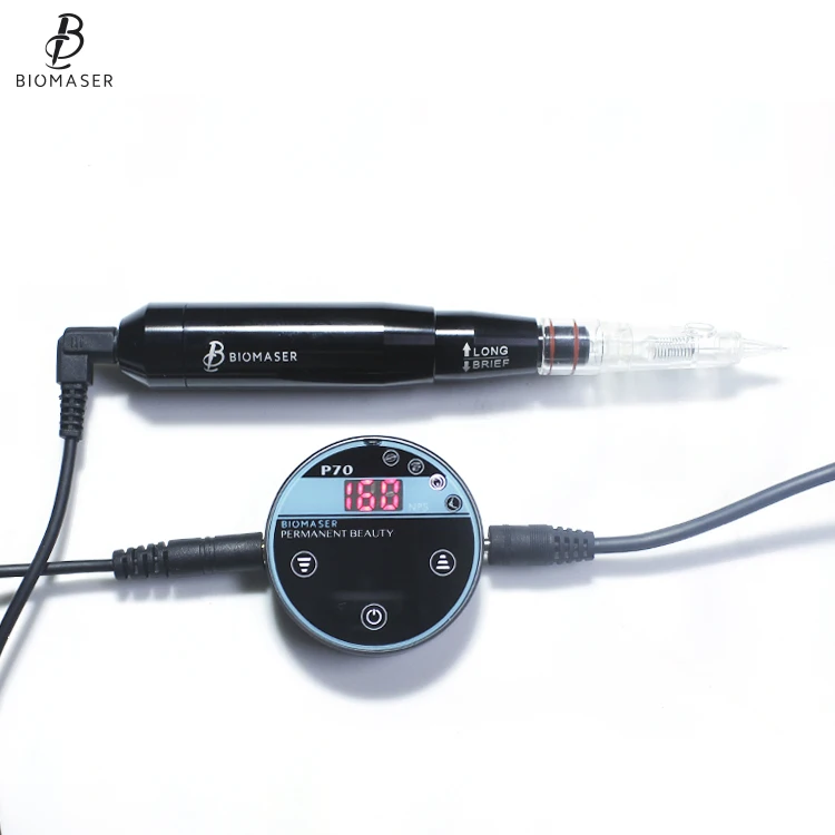 

BIOMASER microblading digital tattoo semi permanent makeup tattoo machine device kit, Red,pink.black,gold.gray.