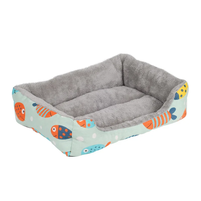 

S-3XL Pet Sofa Dog Beds Waterproof Bottom Soft Fleece Warm Bed House Petshop Pet Beds Animal Accessories, As picture