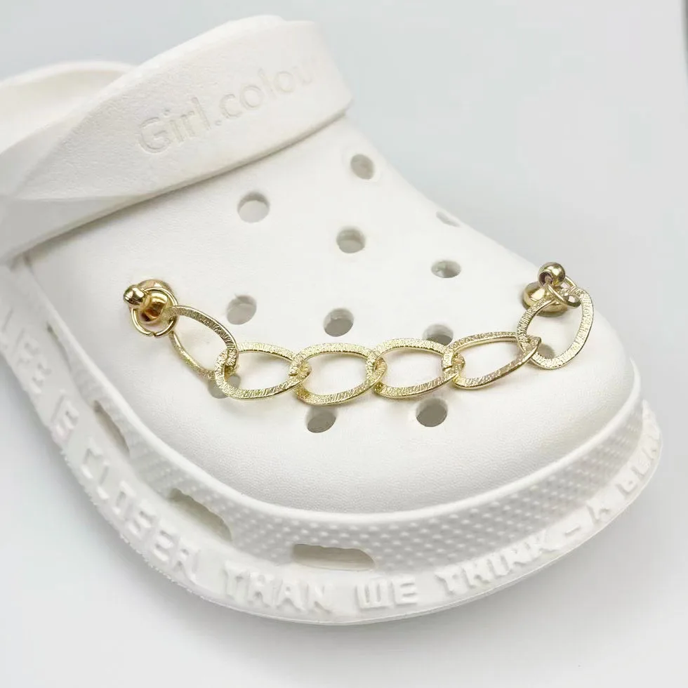 

New product shoes decorative accessories gold chain for clog shoe chain charm