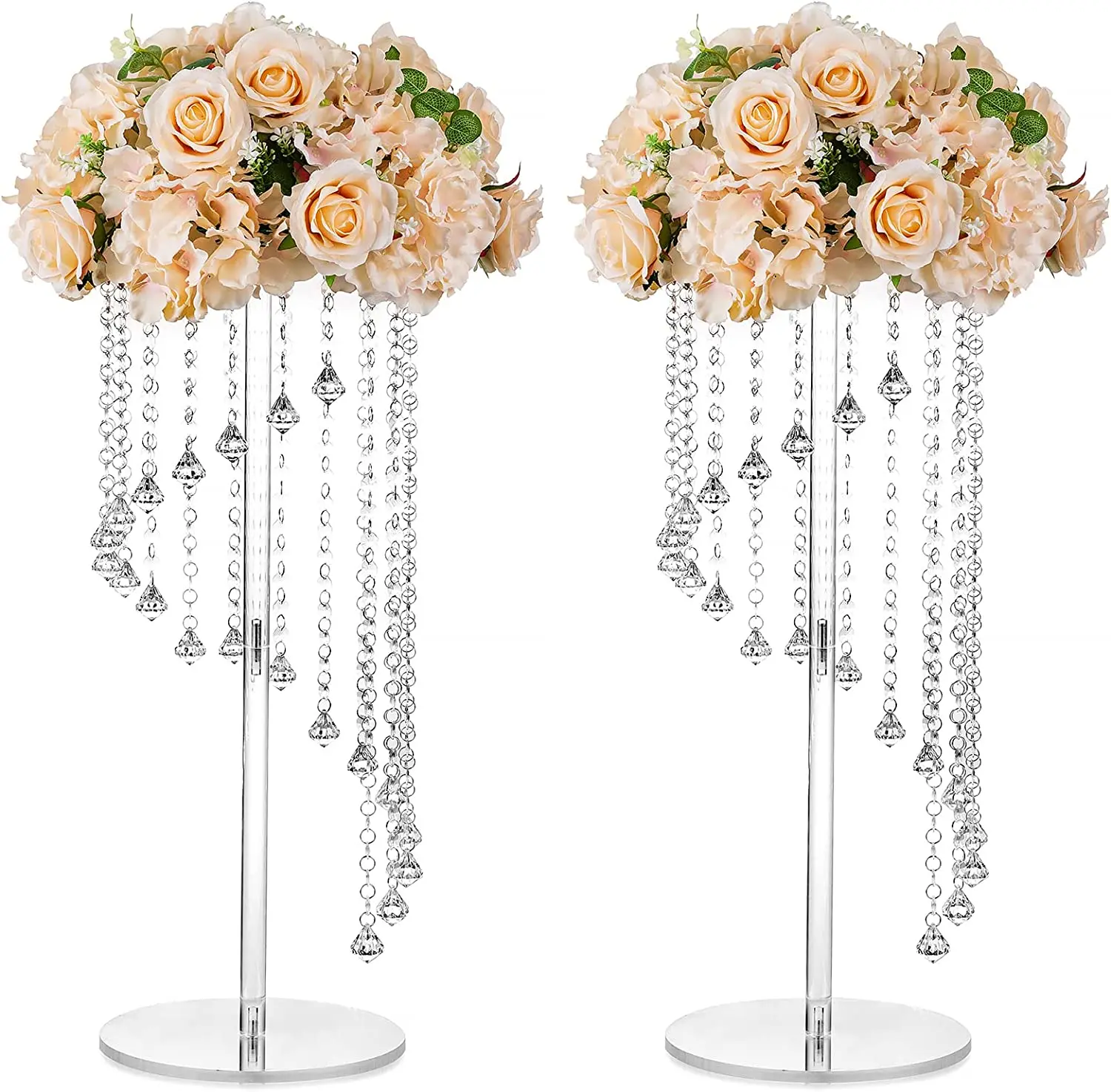 

Acrylic Clear Vase Stand Column Flower Stand Wedding Decorations Acrylic flower stand for Wedding Centerpieces Home Decor