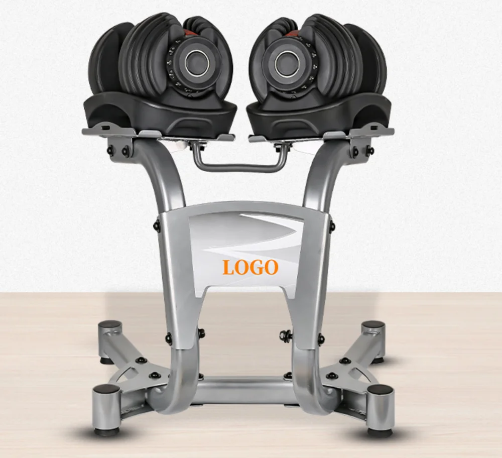 

hot sell adjustable dumbbell set with rack dumbbell plates rack