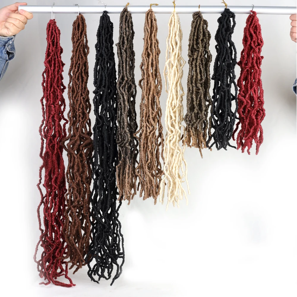 

Wholesale 24inch Bobbi Boss Nu Locs 30 36 inch Synthetic Crochet Hair Braid Extensions Ombre Faux locs Hair Nu locs Braid Hair