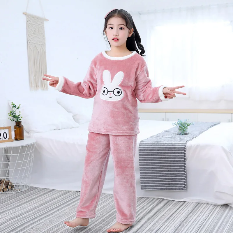 2pcs enfants bébé garçon Nightwear Tenue Hiver Décontracté En Coton Pyjamas Set 