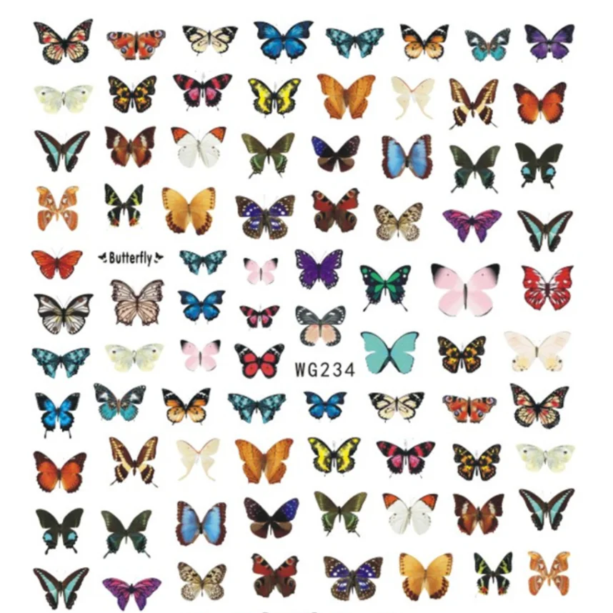 

2021 New 3d Butterfly Nail Art Decals Stickers Laser Color Hot Selling Diy Decorations Butterfly 3d Nail Art Decals Stickers