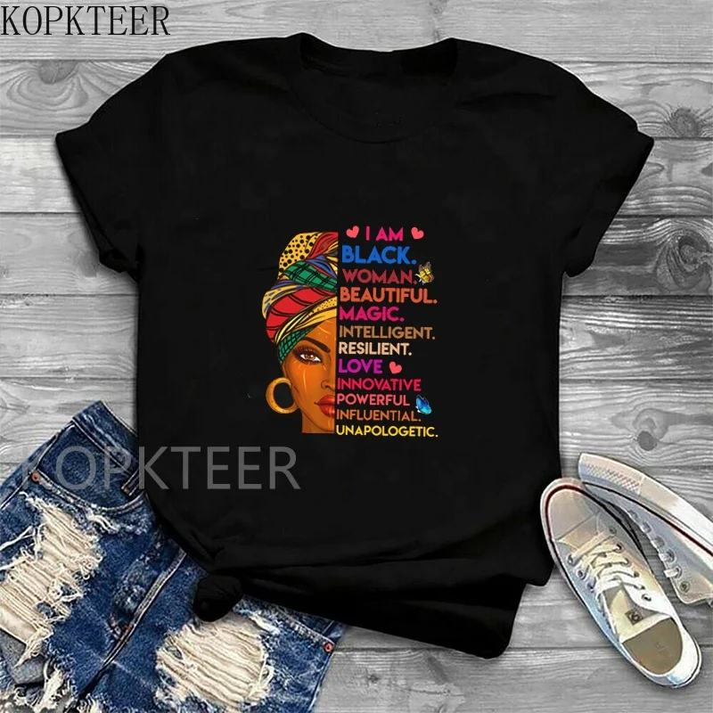 

Wholesale Afro Girl African Map Printed Tees Shirt Melanin Beauty Multi Color Oversized Women Graphic Tshirt, Black white gray dark blue red
