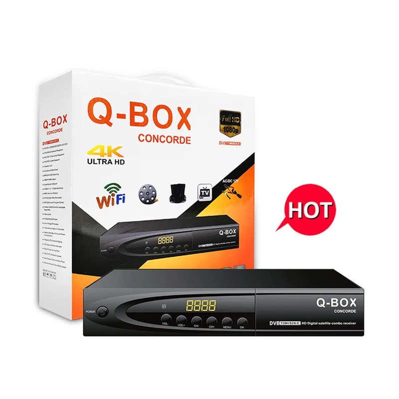 

Q-BOX CONCORDE HIGH REPURCHASE RATE OF Combo Set Top Box DVB-S2/T2 Decoder Terrestrial Satellite TV Receiver