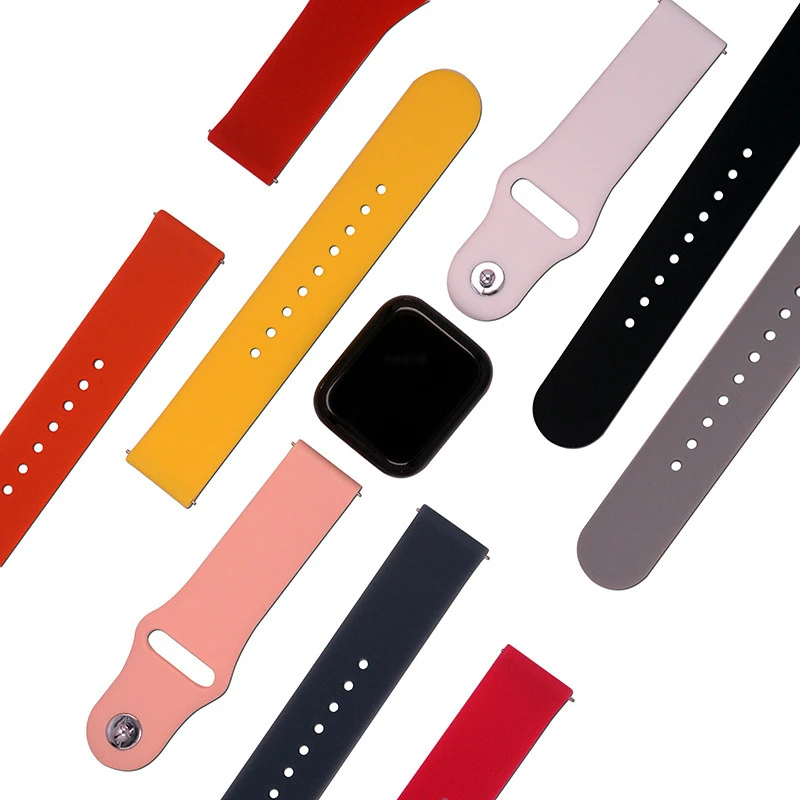 

DIY OEM Sport Watchband For y68/D20/Y68PLUS/X6plus Silicone Strap for smart match Bracelet replacement bracelet accessories belt, Black, white, pink, blue, gray, red