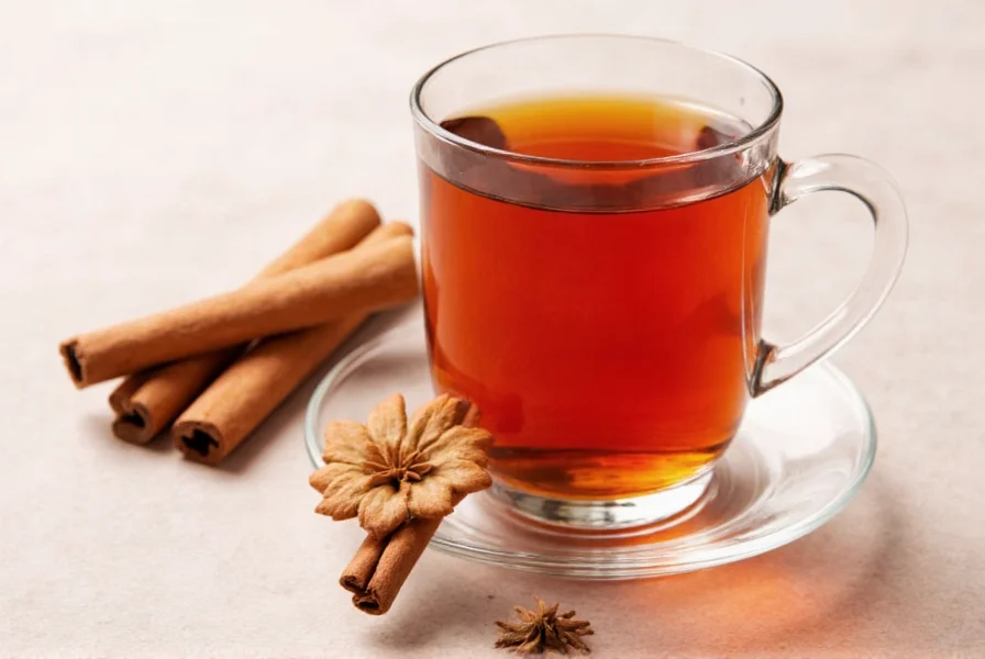 Zubereitung von hausgemachtem Zimt-Gewürz-Tee mit ganzen Gewürzen