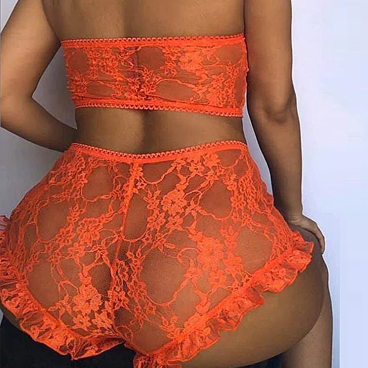 

Wholesale Lingerie Sexy Hot Transparent Custom You Design Lace 2 Piece Set Women Sexy Lingerie, Accept customized color