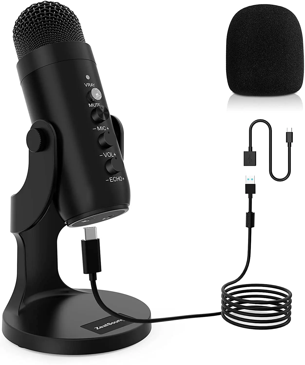 

ZealSound professional Microphone for Computer and Phone,Condenser Mic set for PC Podcasting Recording video youtube microphone