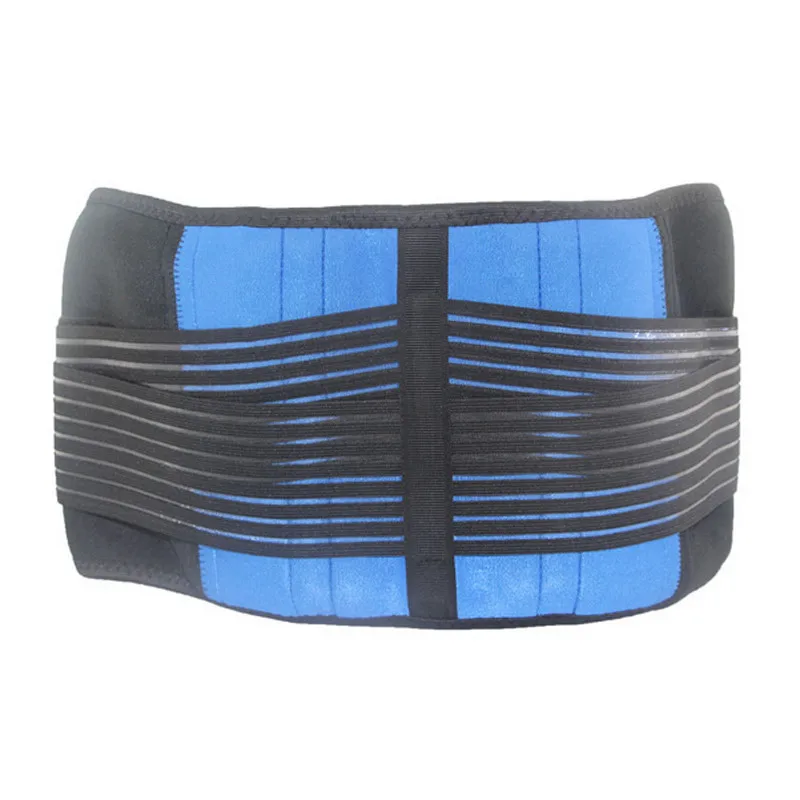 

Adjustable Neoprene Double Pull Lumbar Support Lower Elasticated Back Belt Brace Pain Relief Band Waist, Blue