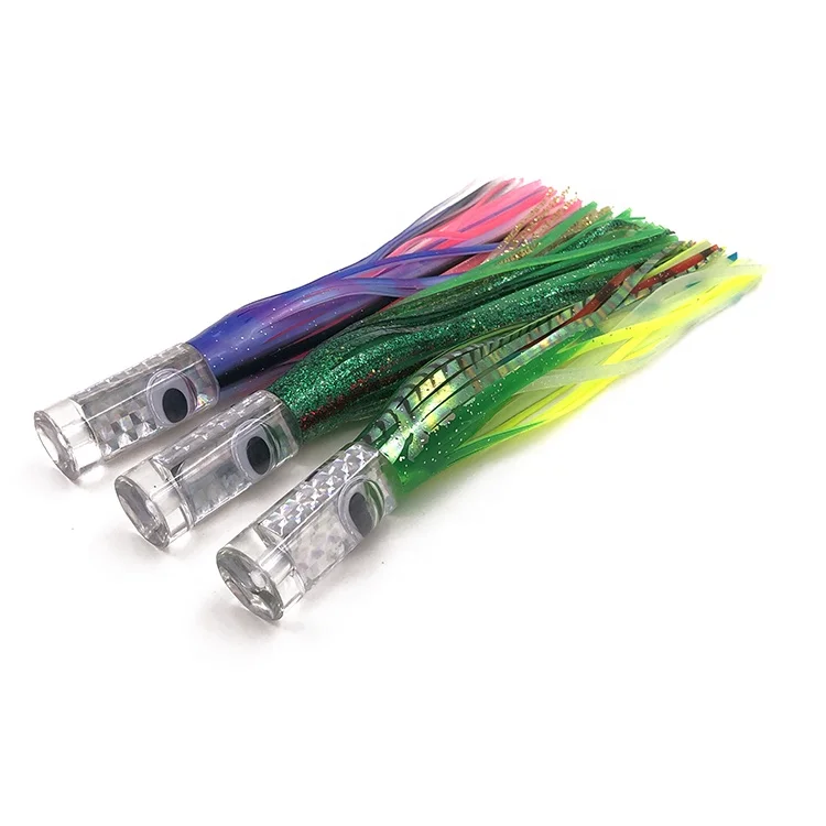 

10 inch cupface resin head saltwater hard bait trolling lures