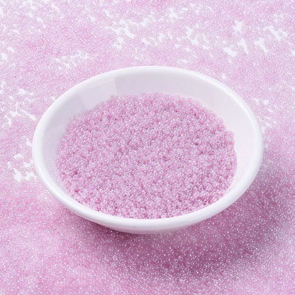 

Pandahall 1 Bottle Transparent Pale Rose Luster Seed Beads