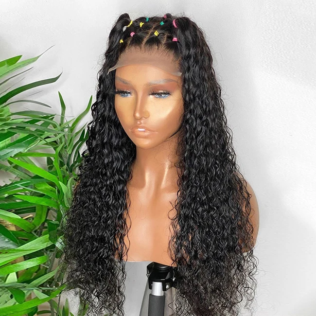 

curly human wig 4*4 frontal closure hd water wave 5x5 closure wig closure wigs