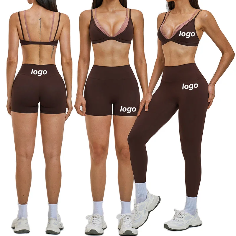2-Piece Set High Elasticity健身用瑜伽服套装