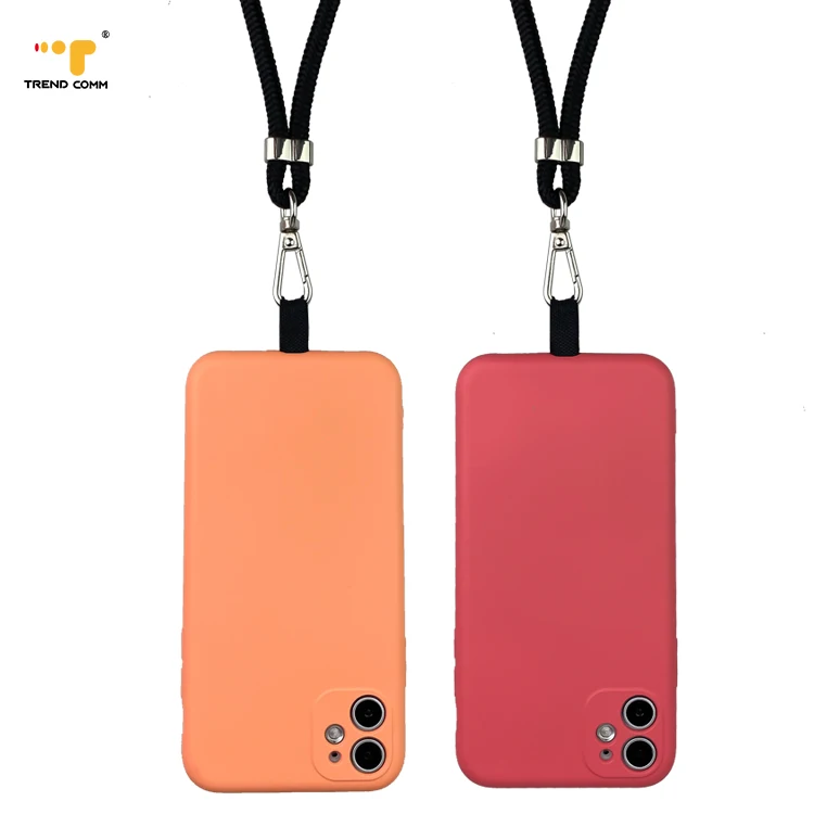

Crossbody Cell Phone Chain Case Silicon Rubber Phone Case Luxury Case For iPhone 11