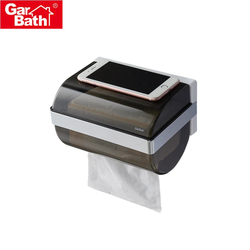 

Bathroom Wall Mounted Toilet Roll Paper Holder Plastic Tissue Paper Box