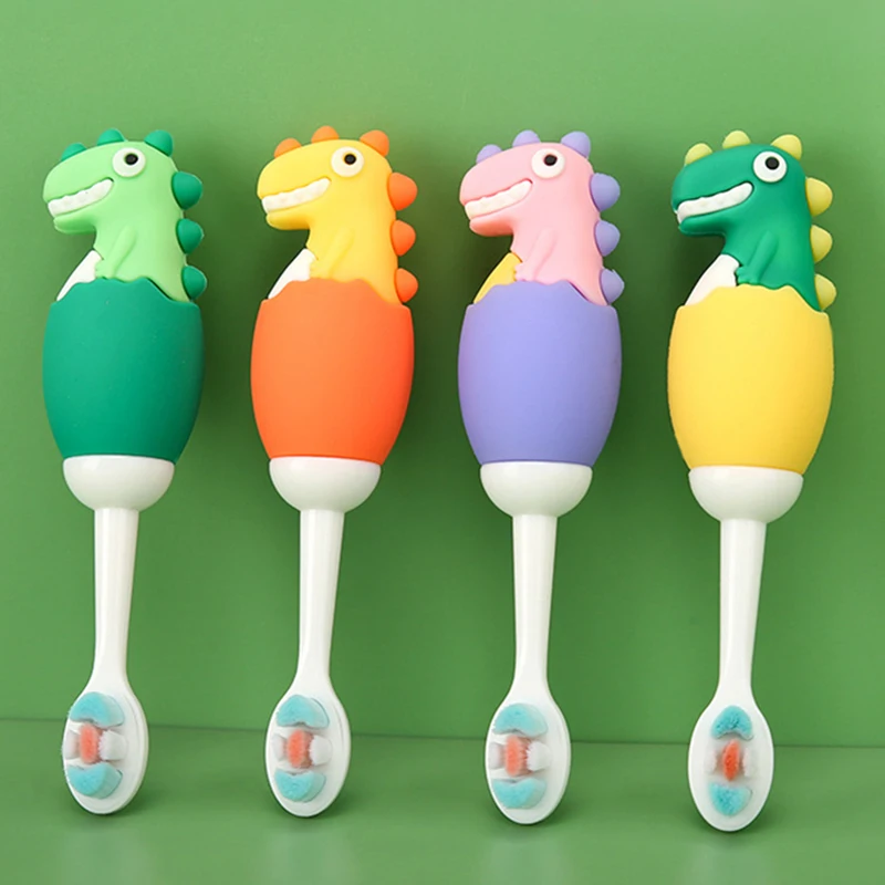 

Dropshipping Kids Toothbrush For Children Cartoon Soft Nano Bristle mini tooth brushes kid silicon Toothbrush For Babies