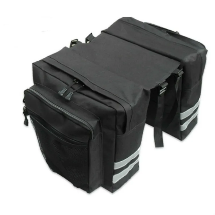 

Bicycle Bag Rear Rack Trunks with Carrying Handle Reflective Trim and Large Pockets Bicycle Panniers