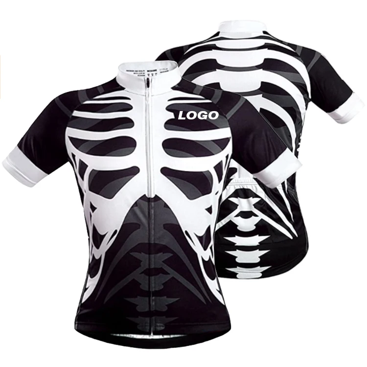 

Custom OEM Men's bone Cycling Jerseys Manufacturers Sportswear Running Bike Jersey Tops Summer Short Sleeve Bicycle Clothing