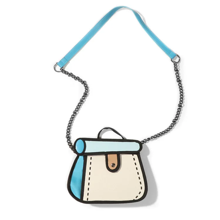 

Good Quality 3D Comic Cartoon Canvas Women Crossbody Messenger Bag Student 2D Shoulder Bag Girls Handbag For Teenager, 3 colors