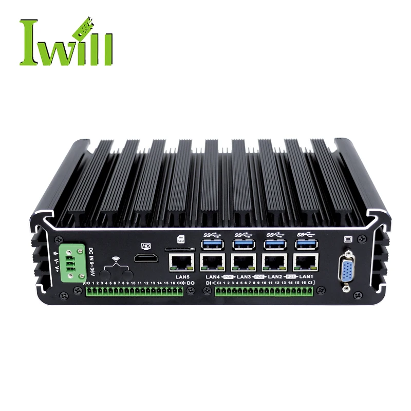 

Fanless computer embedded pc gpio i7 I5 i3 embedded Industrial pc for industrial application vision system