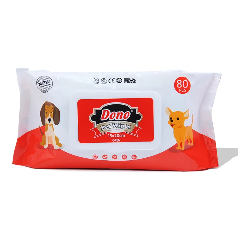 

Amazon hot new products Pet grooming wipes degradable pet cleaning moist teeth eyes ears wet pet wipes//, White