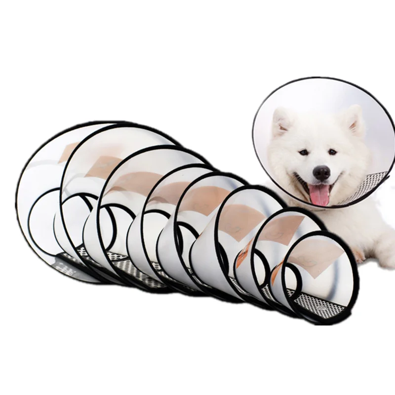 

Hot Wholesale Wound Healing Medical Ring Pet Necklace Recovery Collar Neck Pet Dog Elizabethan Collar, Black,organge ,colourless