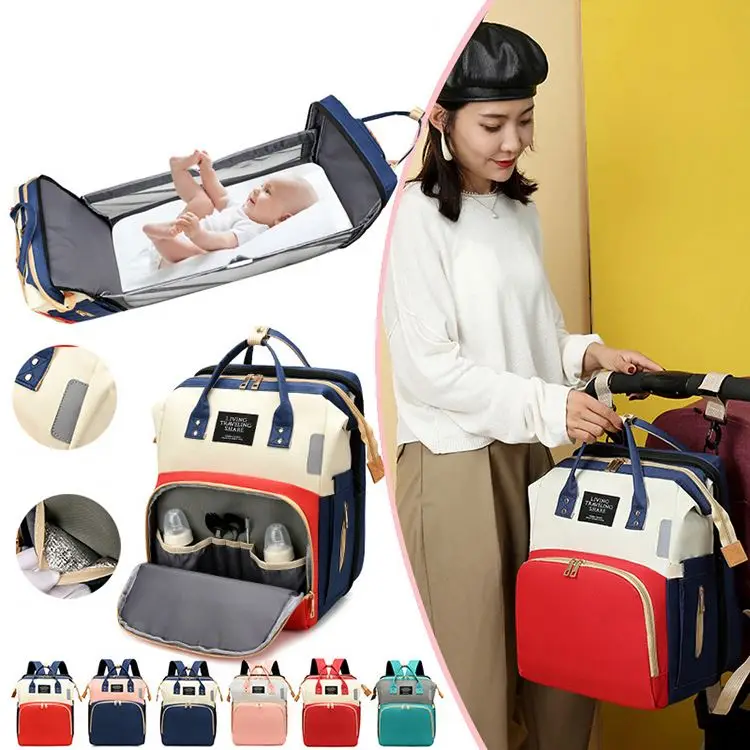 

Brand Name Diaper Bag Drawstring Baby Teddy Nappy Bags Portable Bassinet Basinet With Mummy Travel Belt Business Shipping