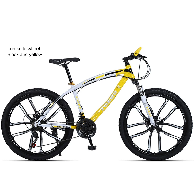 

Factory direct mountain bike outdoor adult off-road variable speed bicycle 26 inch 24 speed student bicycle, White red, white yellow, white green, white black