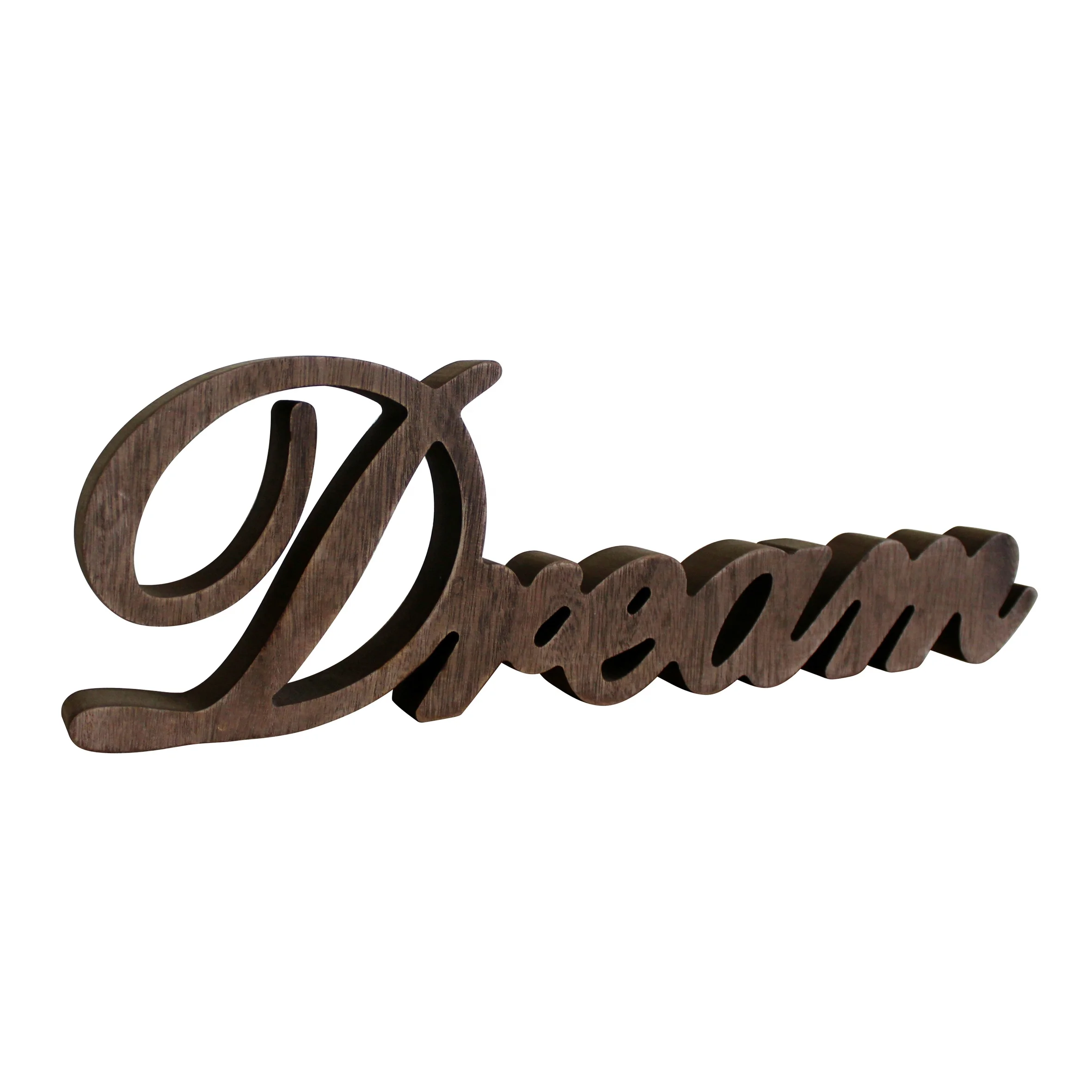 

Rustic Vintage Distressed Wooden Words Sign Free Standing "Dream" Tabletop/Shelf/Home Wall/Office Decoration Art