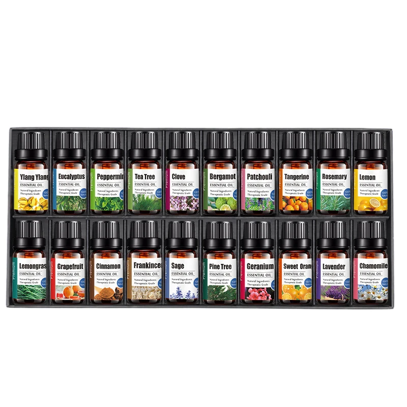 

Customized Label 10ml Natural Essential Oil 100% Pure 20 pcs Essential Oil Set