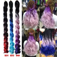 

Factory Wholesale ombre color Jumbo Synthetic Braiding Hair Colors Two Tone African Crochet Braids For Box Braids