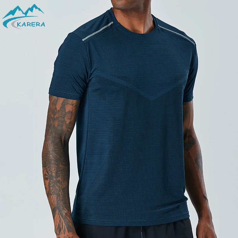 

Wholesale tshirts short sleeve O neck Men Casual quick dry workout sport running t shirt UV Protection tee, Five colors available