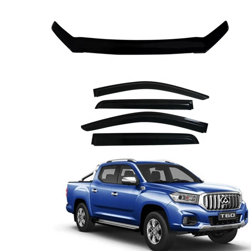 

YCSUNZ Black Weather Shields & Bonnet Protector For Maxcus T60 2019 AU Exterior 4x4 Accessories