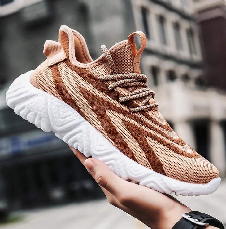 

Fast delivery outdoor fashion popcorn shoes thick bottom mens sports running walking street shoes for men