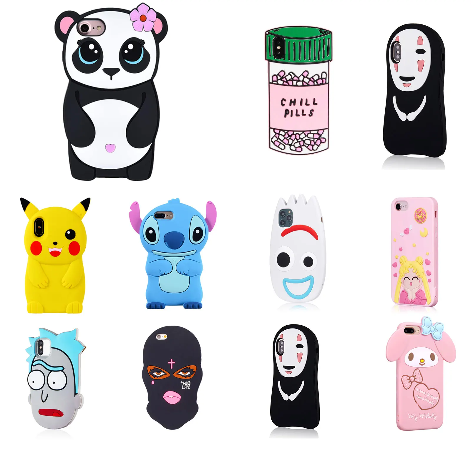 

Custom Phone Protective Cover Cute Cartoon For Pikachu Phone Case For Iphone 12 11 8 7 6 Plus XS Max, Multiple colors