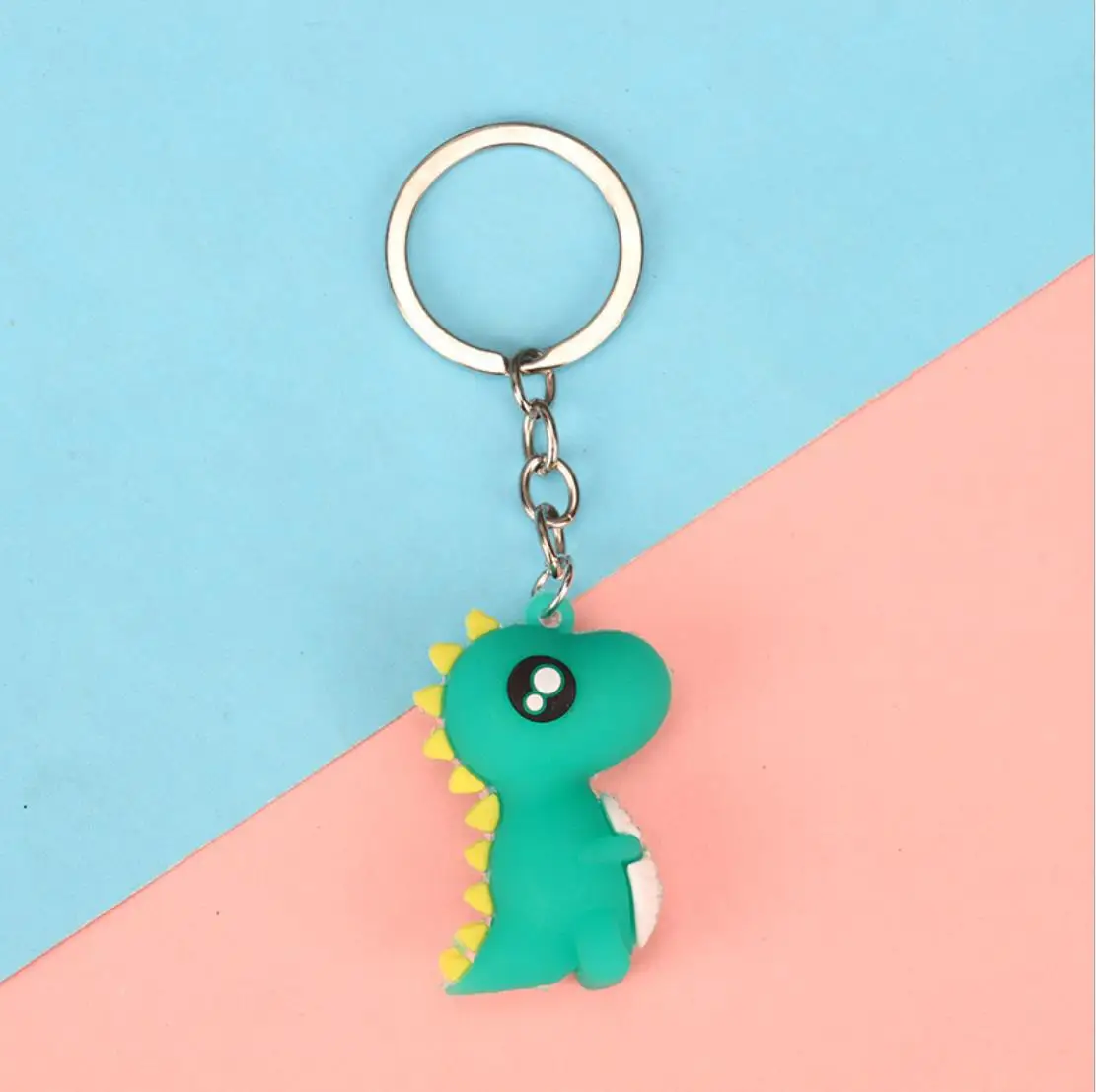 

Cute Dragon Keychain 3D Dinosaur Figure Key Chain Charm Key Holder, Colorful