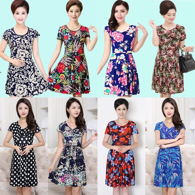 

Mix style mix color fashion women garments Ice Silk Dress stock