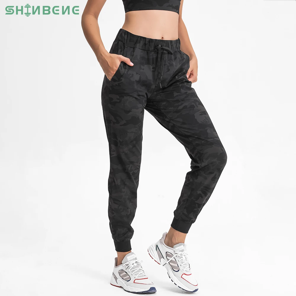 

SHINBENE Waist Drawstring Leisure Sport Joggers Women Stretchy Workout Gym Exercise Joggers with Pocket