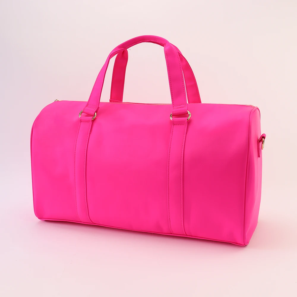

New Color Hot Pink Travel Bags Luggage Outdoor Sports Fitness Gym Weekend Duffel Bags Custom Overnight Duffel Bag