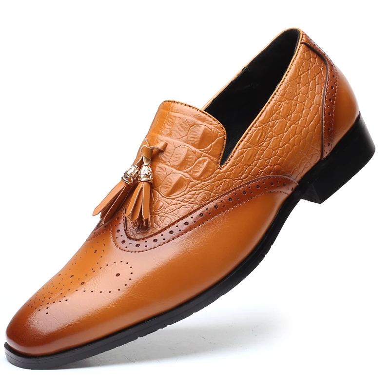 

2020 New Fashion Wholesale Custom Design Leather luxury Men Dress Shoes Formal Footwear shoea, 3 colors