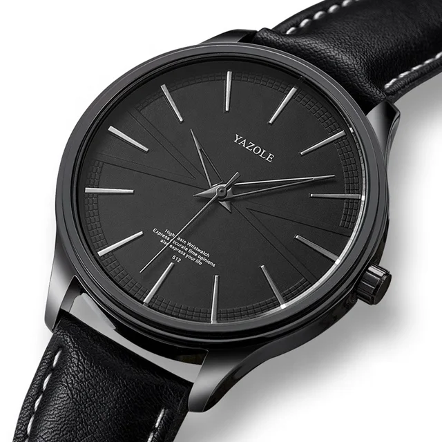 

YAZOLE New Black Wristwatch Mens Sport Quartz Watch Relogio Masculino